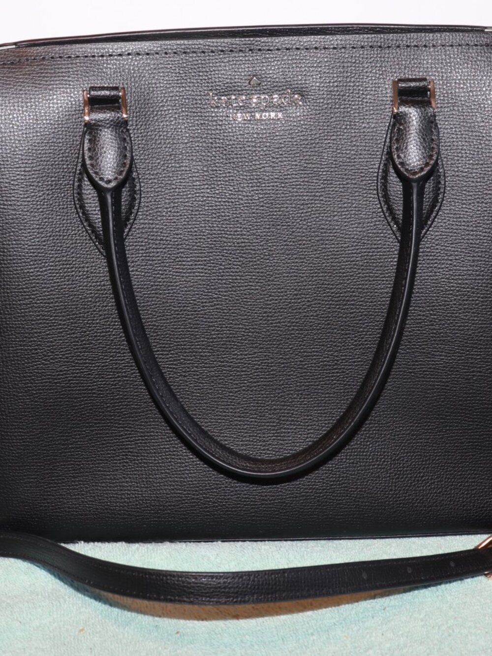 NWOT Kate Spade Black Rae Large Satchel Double Handle w/ Strap